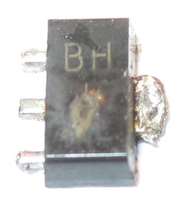 Opgeblazen transistor